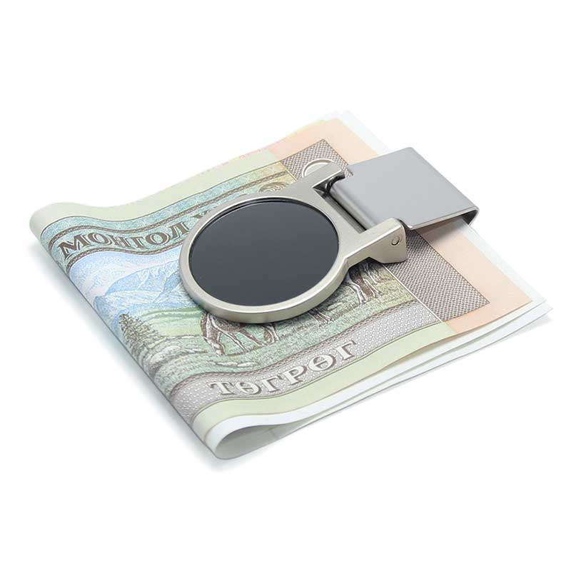 Okrągła karta bankowa ze stali nierdzewnej Dollar Cash Money Clip 